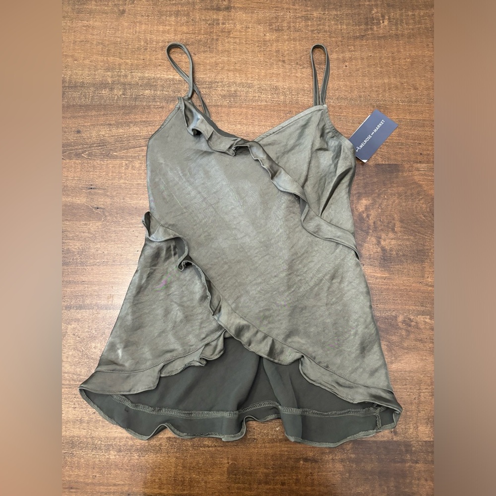 Green Ruffle Camisole Top - Picture 6 of 10